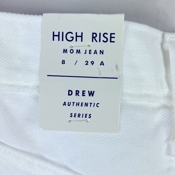 LUCKY Brand White Distressed Highrise Drew Mom Jean Size 8/29 - Picture 3 of 8